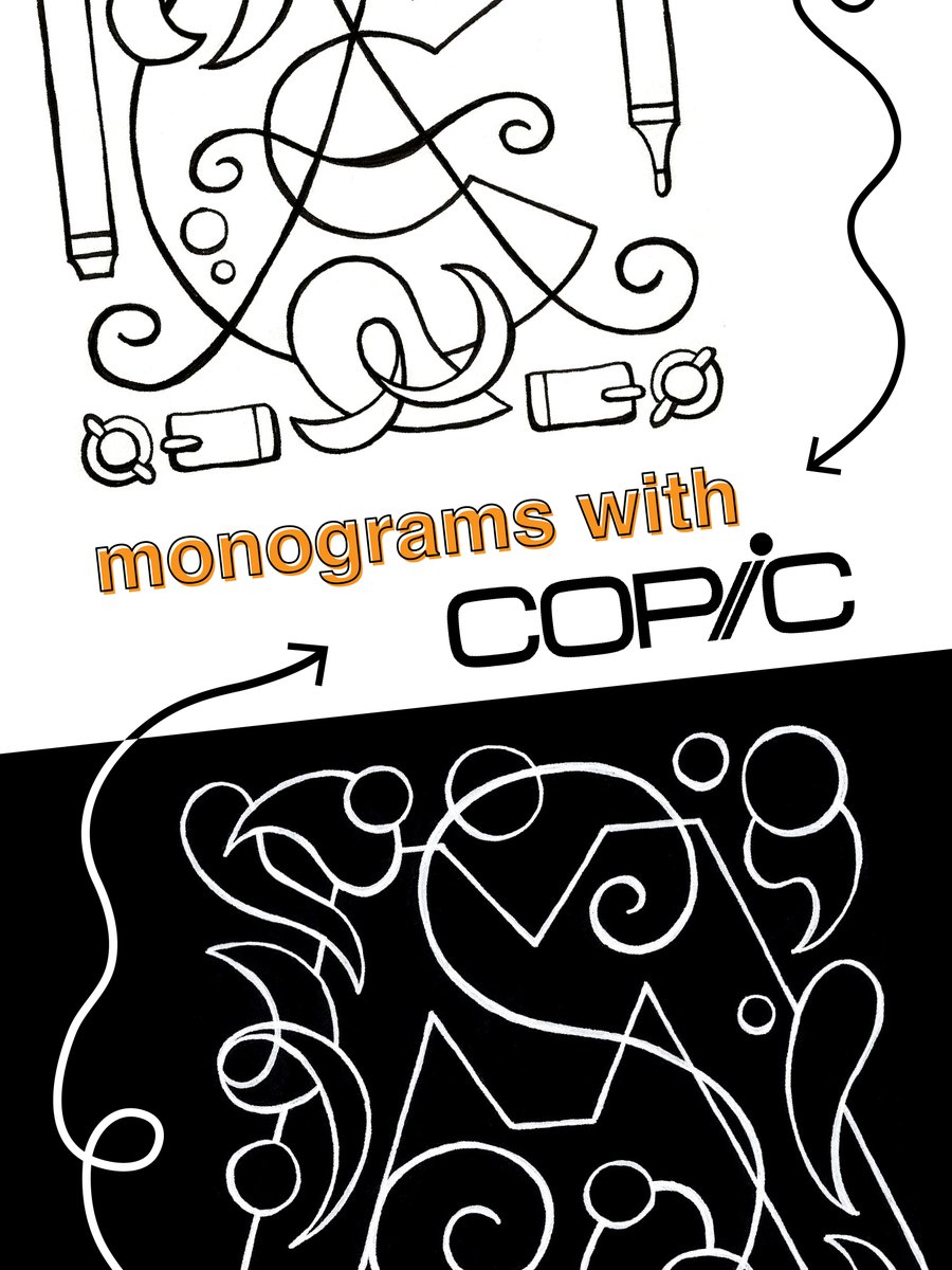 ✍️ Ready to tie it all together? This blog, we’re designing a decorative monogram using both cursive and manuscript lettering. Start right here: copicmarkers.com/blogs/educatio…

Keep an eye out for the next blog too, where we’ll be coloring them in using both acrea and alcohol markers!