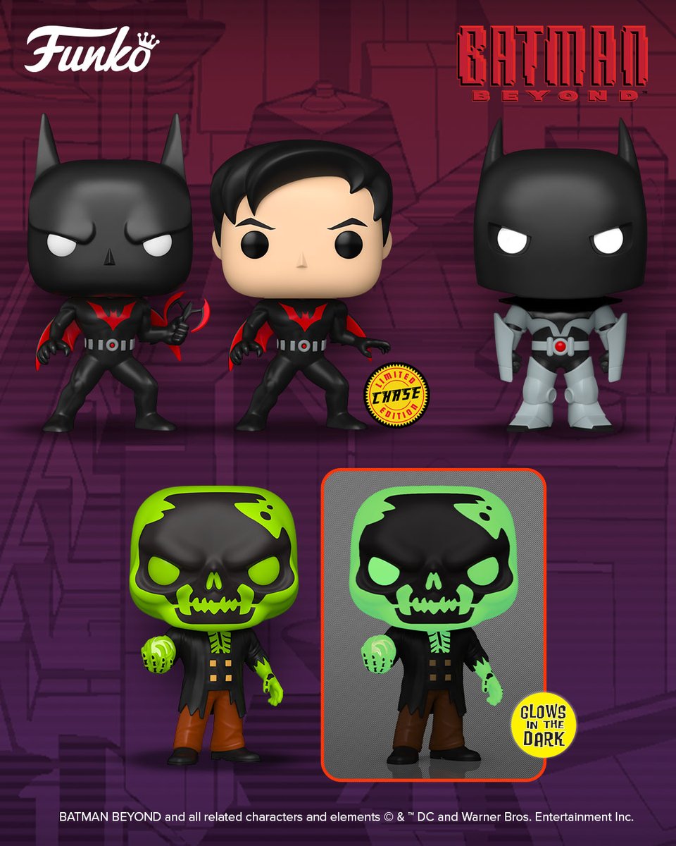 OriginalFunko's tweet image. I can only hope to leave behind a legacy like this one. 🦇 Take up the mantle when you bring these DC Batman Beyond™ POP! collectibles under your wing!  bit.ly/4kN3OSo

#Funko #FunkoPOP #BatmanBeyond