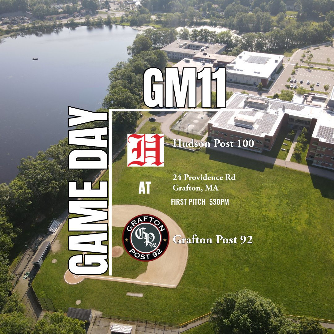 GM11 vs <a href="/HudsonPost100/">Hudson Post 100</a> 
🏟️ Grafton High School
24 Providence Rd. Grafton, MA
🕠 530 First Pitch