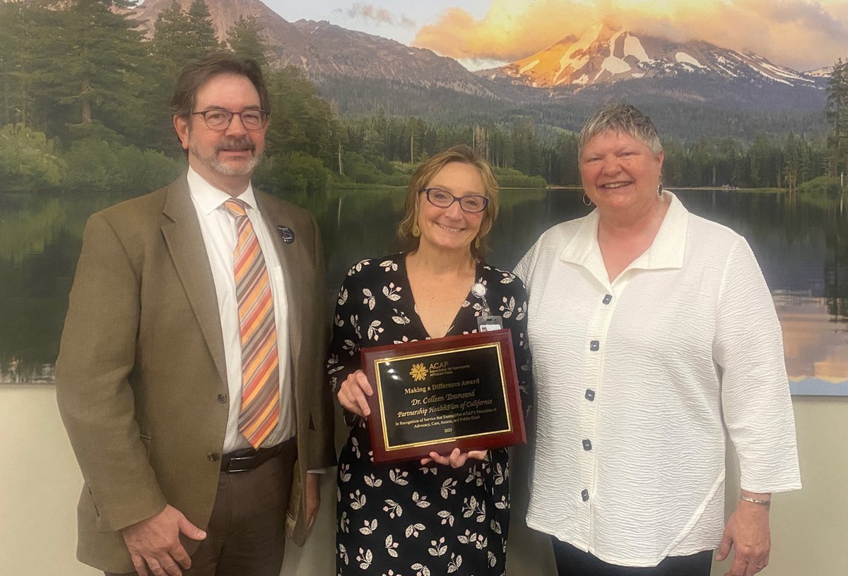 Terrific trip to Fairfield, CA to see our friends at ACAP member <a href="/PartnershipHP/">Partnership HealthPlan of California</a>!

We proudly recognized Dr. Colleen Townsend with our Making A Difference Award in honor of her dedication toward improving health care access for low-income communities. 

➡️bit.ly/45A7jHc