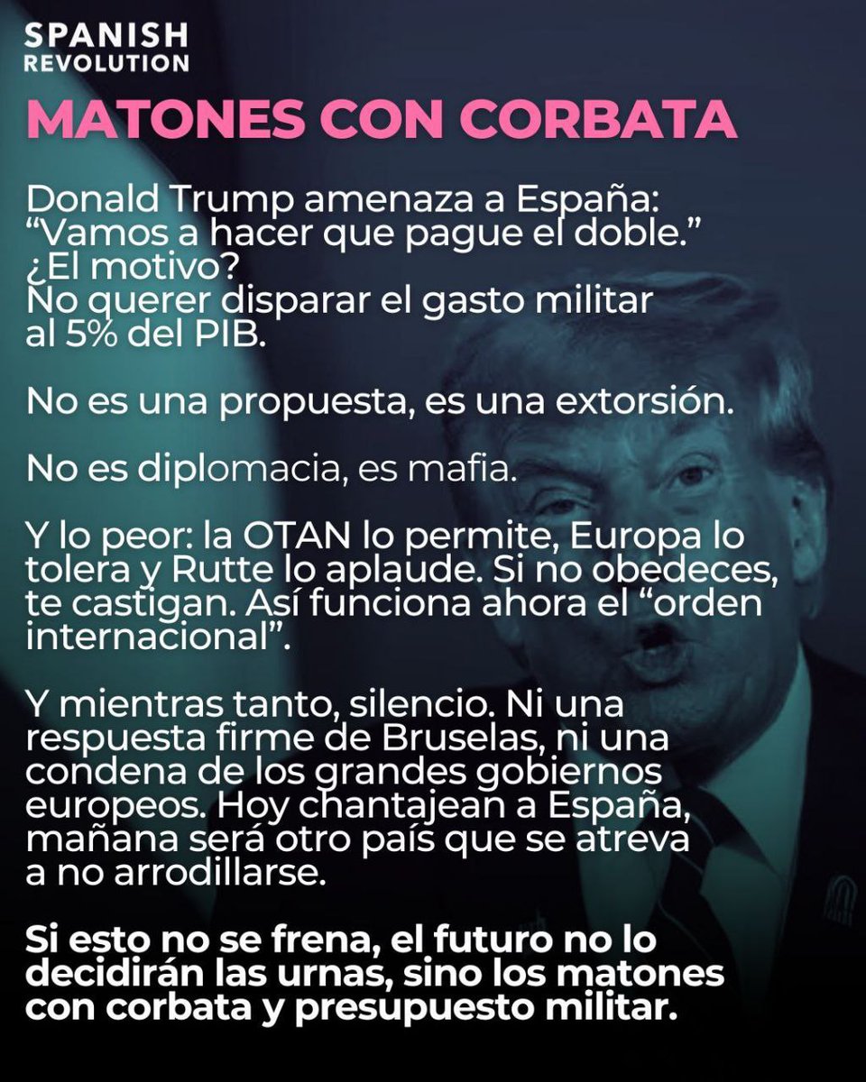 IgnacioTre32885's tweet photo. Trump a España, matón de instituto, impresentable chantajista 👇 https://t.co/AoHX0TsKRO