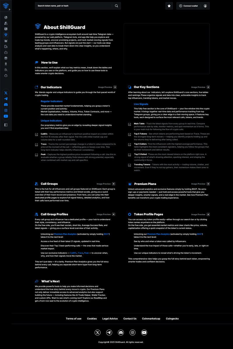 The biggest update is coming to ShillGuard.com

We’re not just tracking crypto calls — we’re decoding them in real-time.

With the new update, <a href="/ShillGuard/">ShillGuard $SGT</a> becomes a true crypto intelligence platform, helping you spot hype, trends, and consistency across every influencer