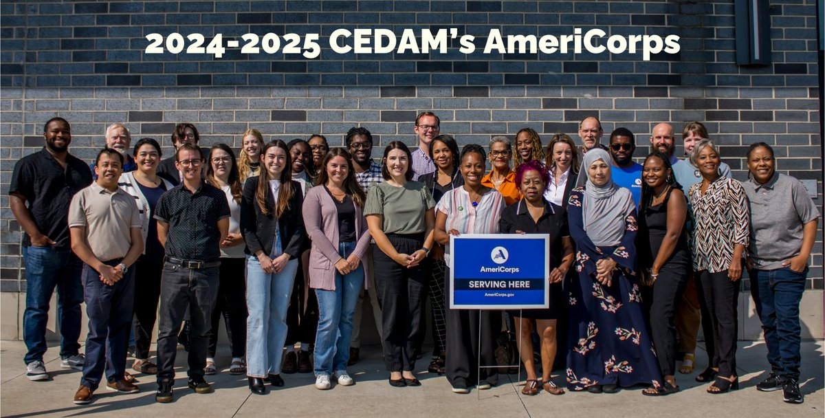 CEDAMinfo's tweet image. CEDAM has made the tough decision not to bring AmeriCorps members back for the remainder of the program year, which would end in August, due to instability, uncertainty, and funding constraints. This decision was not made lightly. Read our full statement: ow.ly/VwER50WghPe