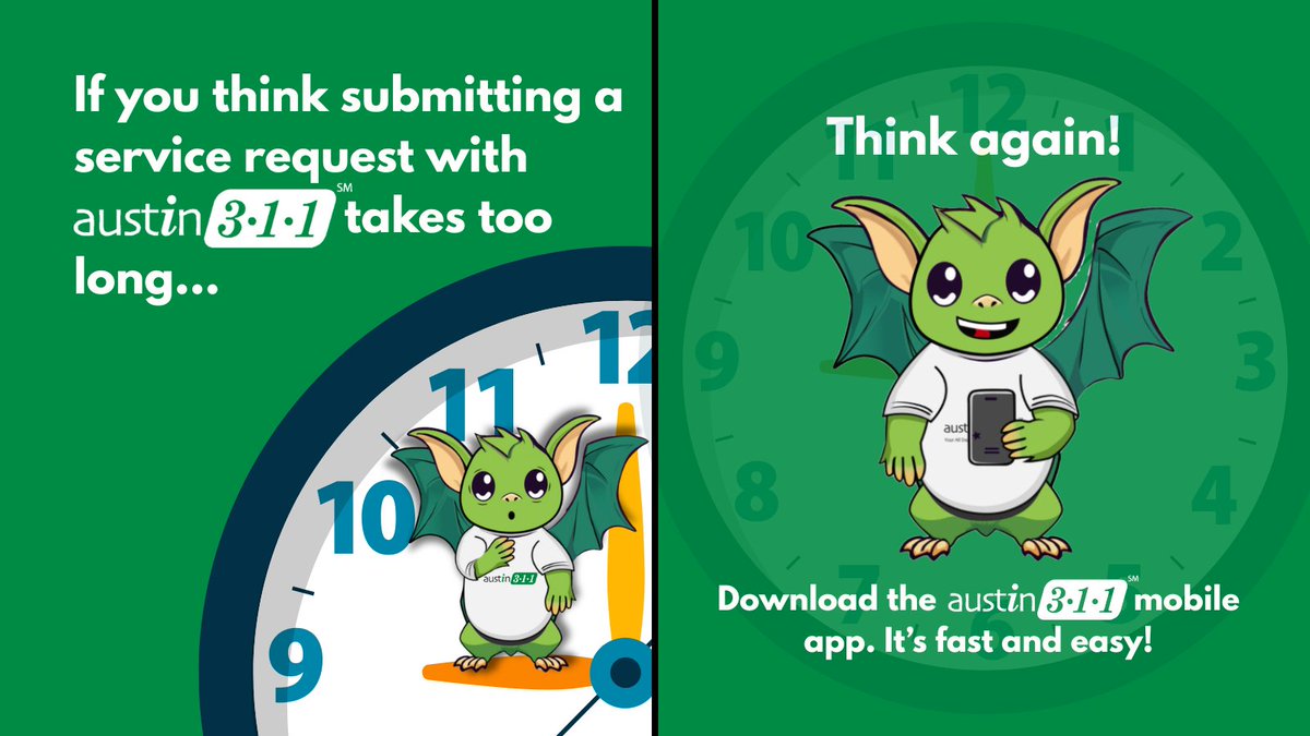 The Austin 3-1-1's mobile app is fast and easy to use! Download the Austin 3-1-1 mobile app and submit a service request today!
