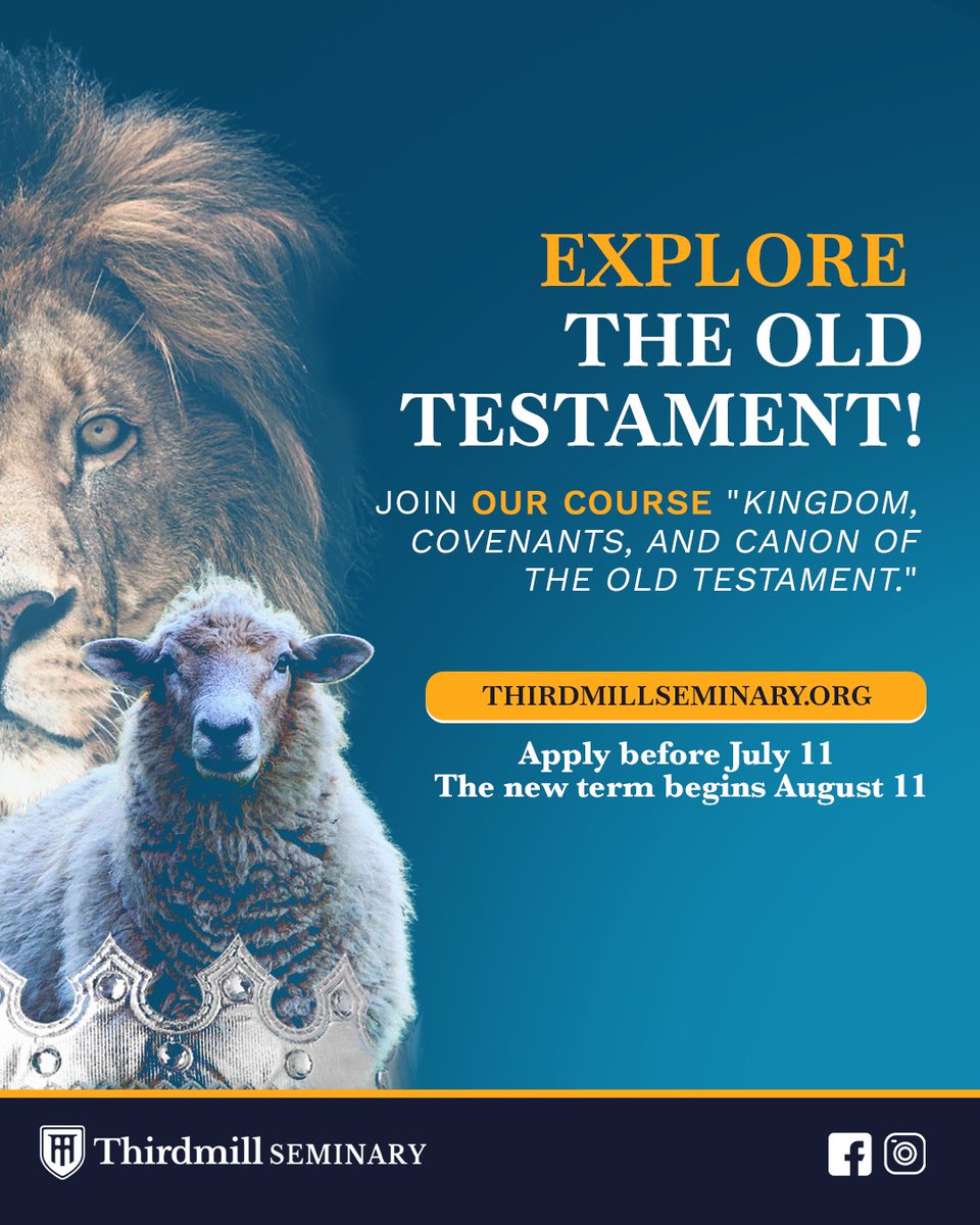 The Old Testament is not a random amalgam of episodes, genealogies and prophetic tidbits. Instead, it is unified around the central theme of the kingdom of God.

The new academic year begins August 11. Apply by July 11 to begin your master's degree at Thirdmill Seminary!