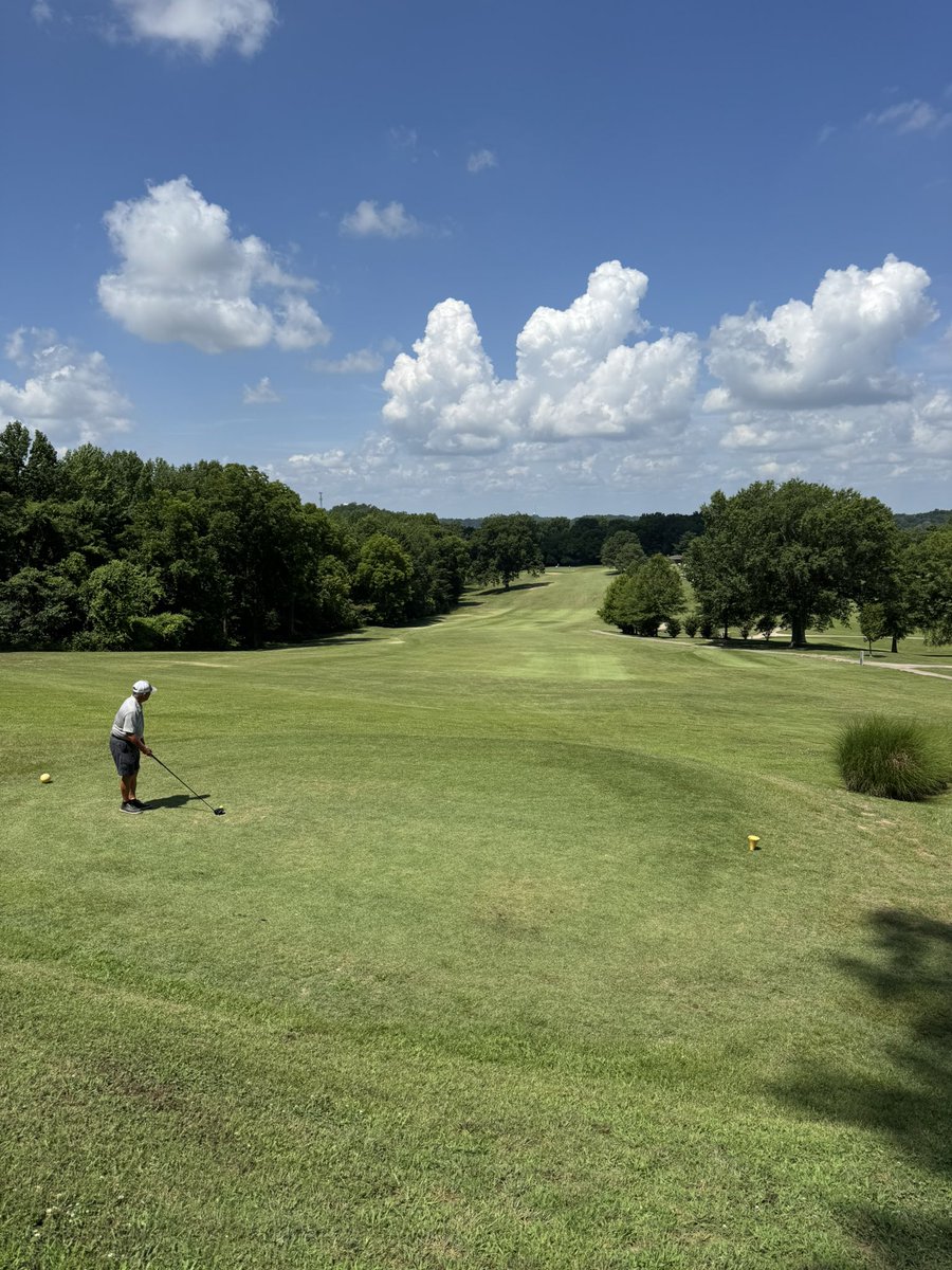 Signature hole at Cape Jaycee Golf Course in Cape Girardeau. The upper tee box was closed today. My favorite part of playing golf there is the chimes that play old hymns on the hour. #Golf #birdie #CapeCountryClub #CapeCounty #Missouri