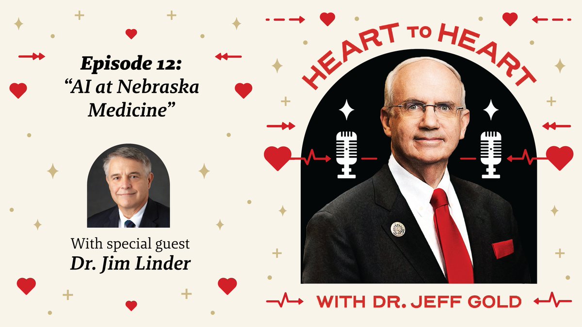 Grateful to have a longtime colleague, visionary leader &amp; dear friend, Dr. Jim Linder, join me on a new “Heart to Heart”podcast episode. We reflected on Dr. Linder’s journey &amp; had a great discussion on how artificial intelligence is transforming medicine. soundcloud.com/heart-to-heart…