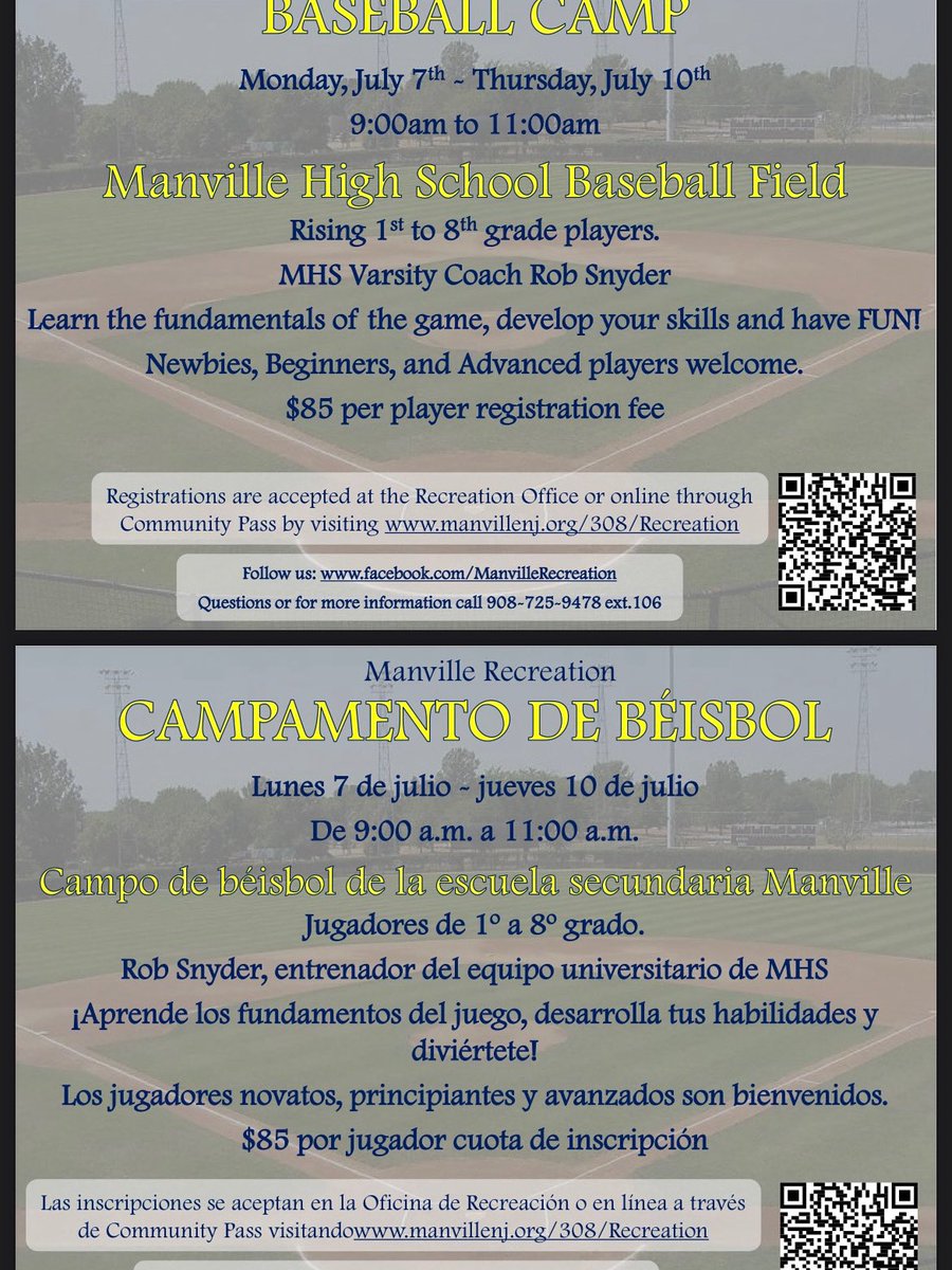 Here is the information for this year’s baseball camp! #mustangpride