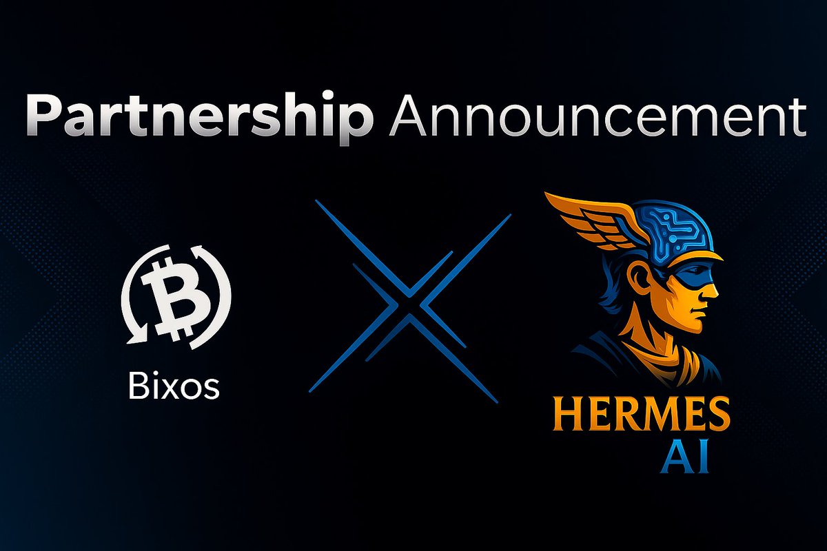 hermes_ai_trade's tweet image. 📢 PARTNERSHIP ANNOUNCEMENT
We’re proud to announce our official partnership with @bixosinc, a pioneer in real estate tokenization.
Hermes AI and UBXS are joining forces to bridge blockchain-based investment intelligence with real-world asset ownership creating a smarter, more…