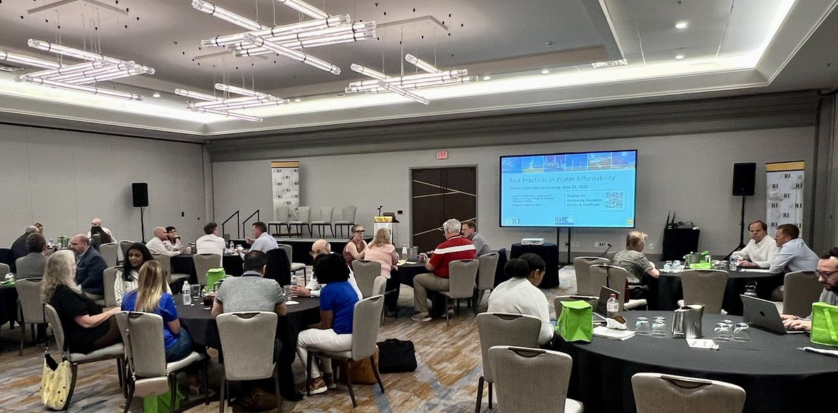 While #MARC25 may be over, the work continues! We appreciate <a href="/fri_news/">FRI (The Financial Research Institute at MU)</a> hosting a post-conference workshop, Best Practices in Water Affordability!

It was great to learn about different approaches to securing safe, reliable and affordable water and wastewater services for all. 💧