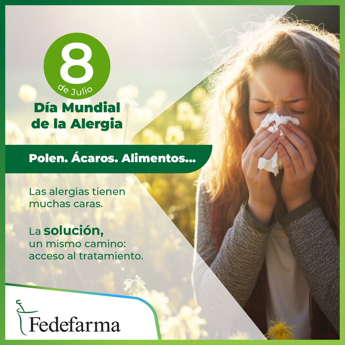 Las alergias afectan a 1 de cada 3 personas, pero muchas aún no tienen diagnóstico ni tratamiento.

En #Fedefarma trabajamos para promover que los medicamentos lleguen a tiempo, donde más se necesitan.

#FedefarmaORG #DíaMundialDeLaAlergia #CuidamosLaSalud
