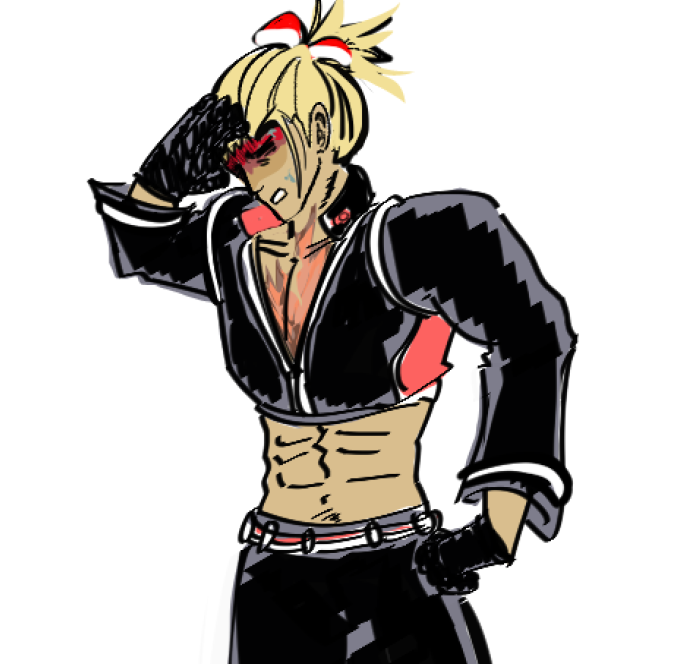 i wanted to sketch andy's chest scar since we didnt get to see it in game and then it turned into this