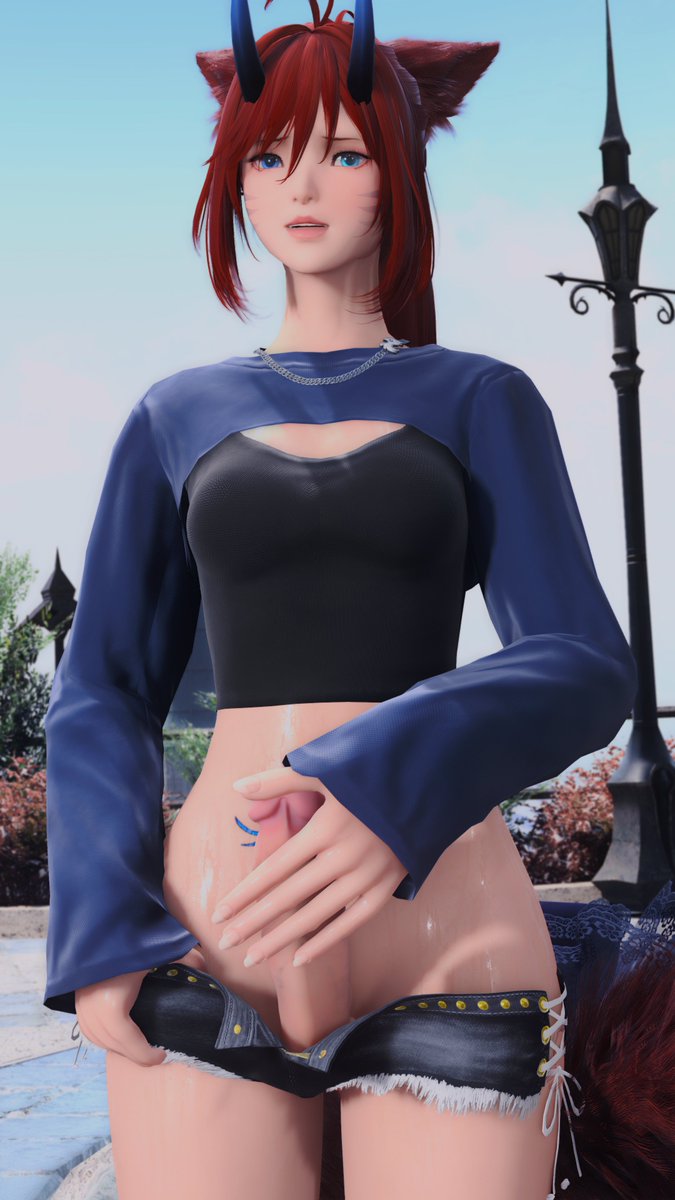 The problem with wearing tiny shorts... 🩳

#GPOSERSLEWD #ffxivlewds #ffxivnfsw #miqotensfw