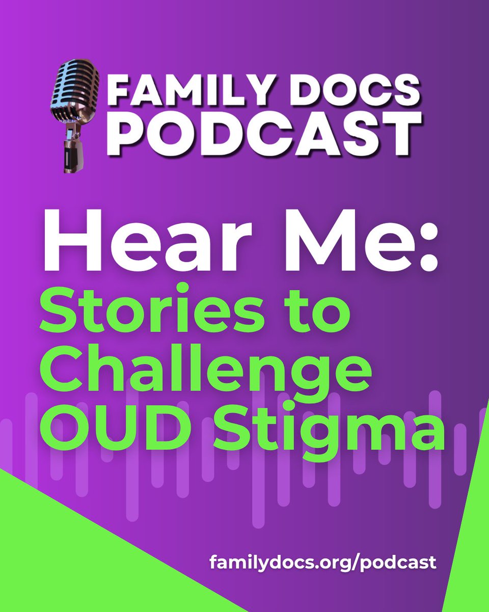 Hear Me: Stories to Challenge OUD Stigma explores how stigma around opioid use, race, identity, pregnancy, and trauma creates barriers to care—and how clinicians can break them. Available wherever you get your podcasts.

familydocs.org/podcast/
