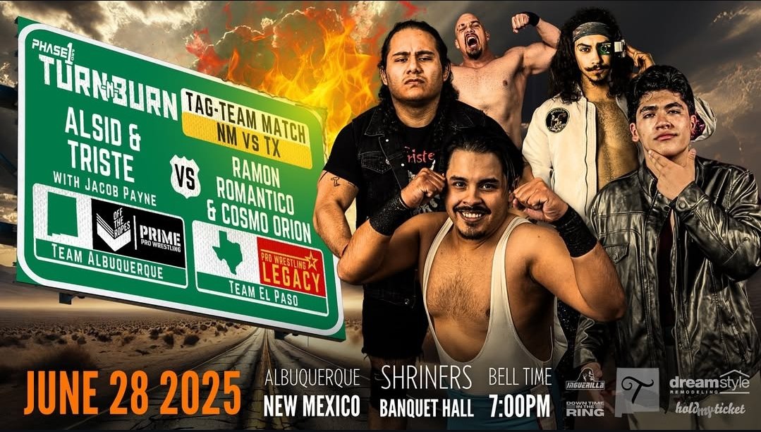 TheCosmoOrion's tweet photo. TRIPLE SHOT WEEKEND!! ENDING JUNE OFF WITH A BANG!!

FRI 6/27 EL PASO, TX #DelgadoPromotions
SAT 6/28 ALBUQUERQUE, NM #Phase1Pro
SUN 6/29 DENVER, CO @wrestledrag 

2 debuts &amp; a Title match!! LETS GET AFTER IT 🚀💫 https://t.co/LyZcaO6aEB