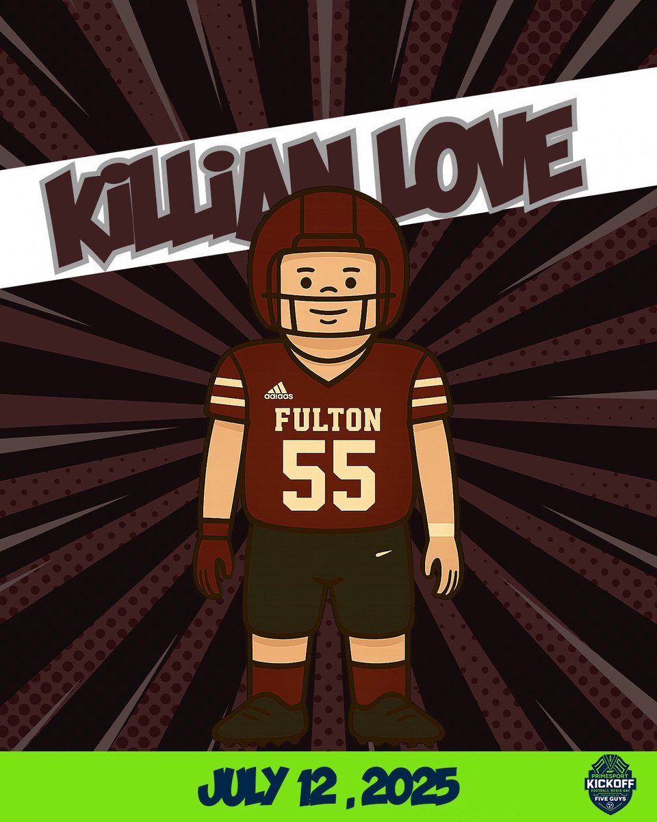 Killian Love (@killian_love55) on Twitter photo I will be attending the <a href="/PrimeSportsTN/">PrimeSport Media</a> media day on July 12! Go Falcons <a href="/FultonFootball/">Fulton Football</a> I will be attending the <a href="/PrimeSportsTN/">PrimeSport Media</a> media day on July 12! Go Falcons <a href="/FultonFootball/">Fulton Football</a>