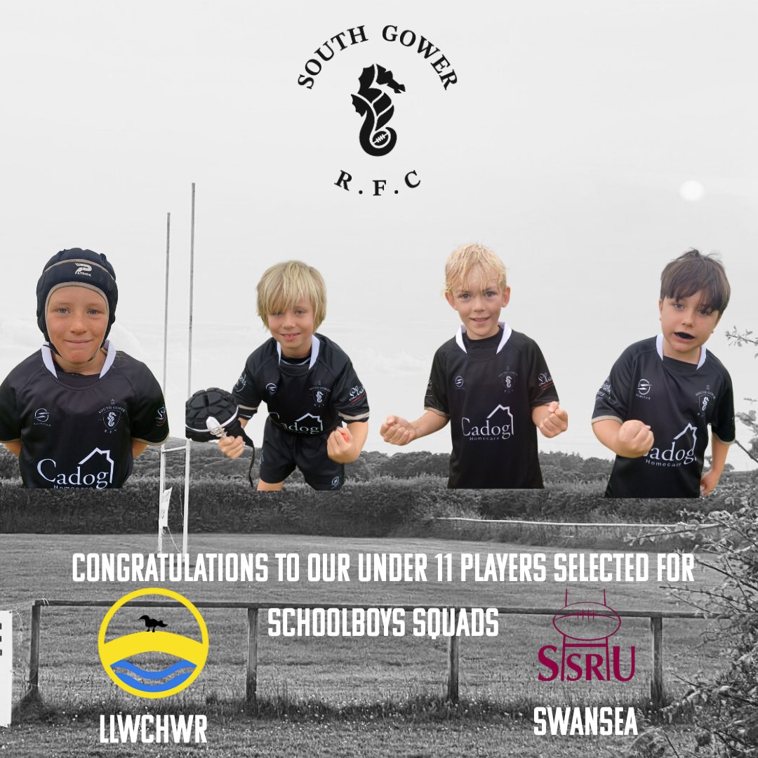 A massive congratulations to our 4 under 11 players selected for Llwchwr and Swansea Schools Under 11 squads for next season. 

Well done
Tarynn Perry, Barnaby Rhys Jones, Bodhi Pinkerton and Callum Isaac-Clarke! 

Also huge well done to all the boys and girls who attended trials