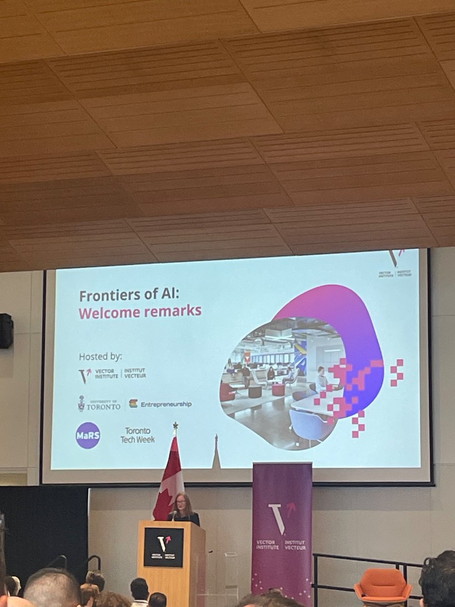 Great to hear about #AI initiatives in Canada
<a href="/TOtechweek/">Toronto Tech Week</a> <a href="/VectorInst/">Vector Institute</a> <a href="/EvanLSolomon/">Evan Solomon</a> <a href="/BetaKit/">BetaKit</a>  #torontotechweek #totechweek
Next up <a href="/london_climate/">London Climate Action Week</a> #LCAW2025 #LCAW
