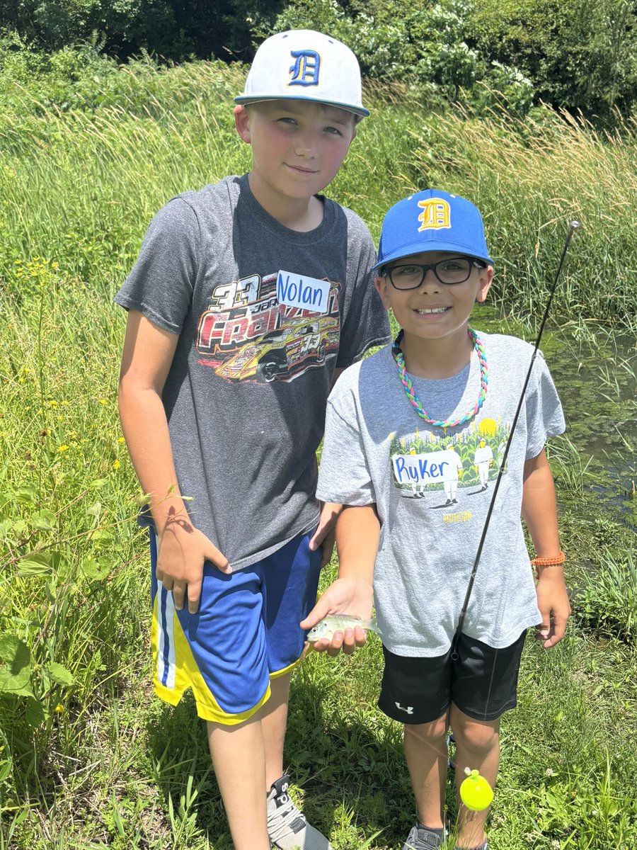 Fishing camp at Bennett Park today. These kids are catching a ton of bluegill! <a href="/iowa4h/">Iowa 4-H</a>