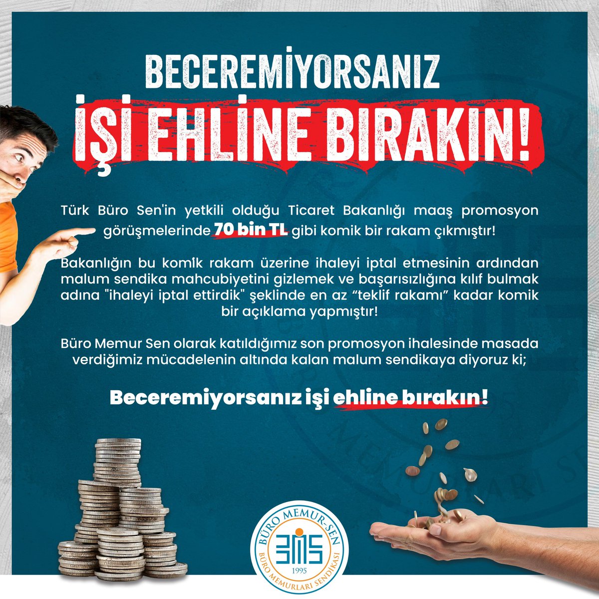 BECEREMİYORSANIZ, 
EMANETİ EHLİNE TESLİM EDİN!