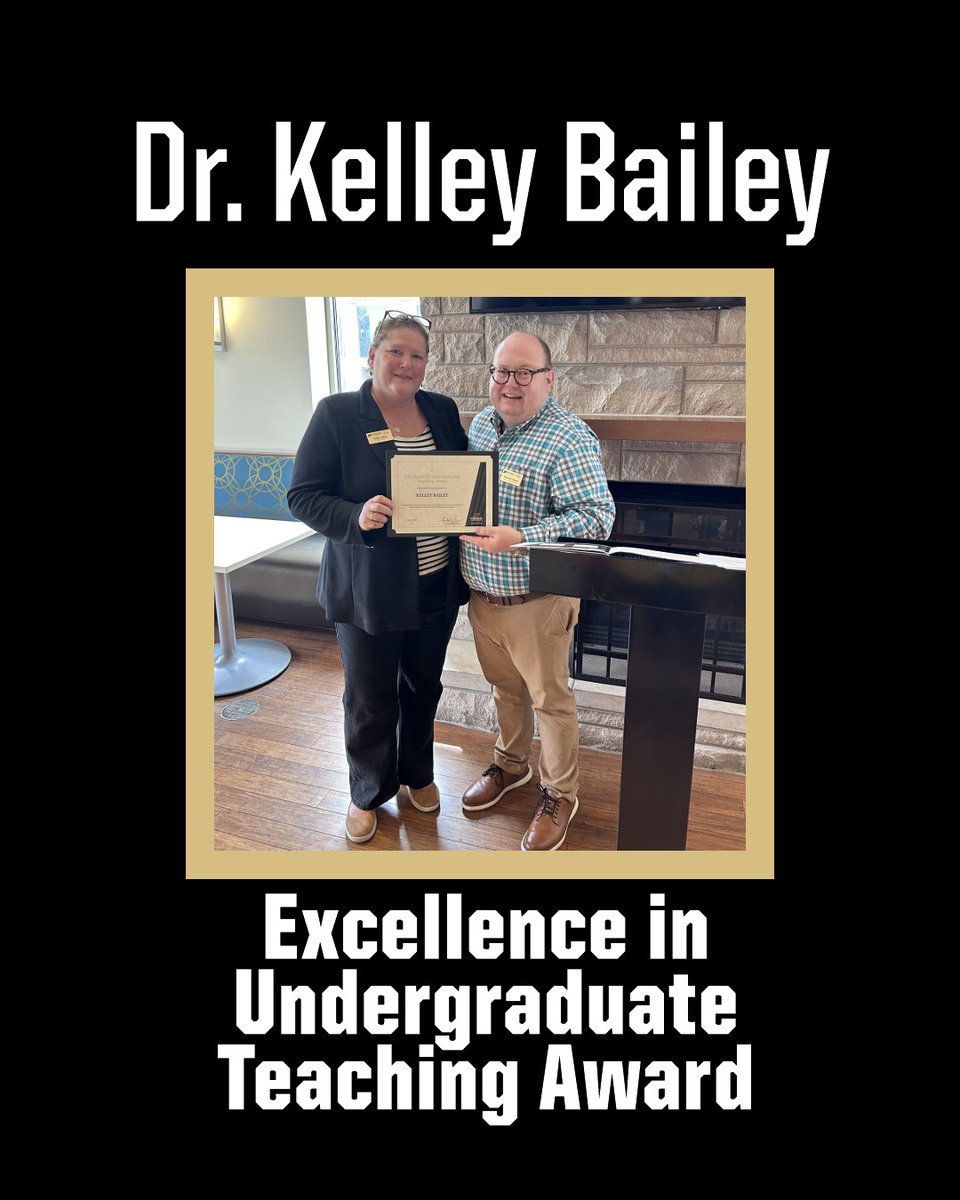 We're thrilled to announce that Dr. Kelley Bailey is the recipient of the Excellence in Undergraduate Teaching Award! 🏆
This award recognizes a faculty member who has demonstrated exceptional dedication and innovation in their teaching of undergraduate students! 🌠