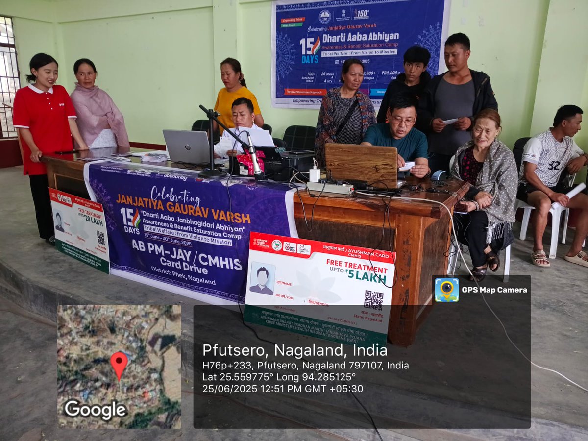 Phek_DC's tweet photo. Awareness and Benefit Saturation Camp for #DhartiAabaJanbhagidariAbhiyan  at Pfutseromi Village on 25th June 2025#Day 7 https://t.co/wXO6jy9Ugj