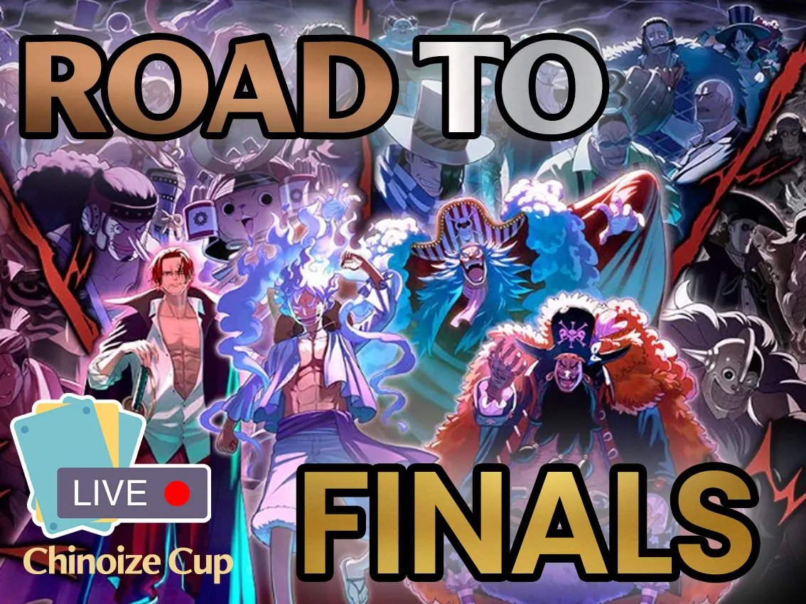 ChinoizeCup - Road to Finals series! 

 📅 July 9 -July 16- July 23- July 30

🏆 Prizes per Tournament:
🥇 1st Place: ONE PIECE CARD GAME English Version 2nd Anniversary Set + Qualifier for Pre-Finals (July 31)
🥈 2nd Place: 12 Credits (if Sold out) + Qualifier for Pre-Finals
🥉