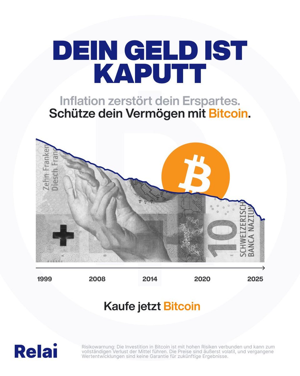Hopp Schwiiz! 🇨🇭

Bitcoin kaufen &amp; HODL’n mit Relai! 🧡🚀

So einfach war es noch nie, Bitcoin zu kaufen!
Wenn du meinen Code SWISSHODLER benutzt, werden deine Gebühren um 10% reduziert!

📲 App hier herunterladen: relai.app

Relai ist eine schweizerische