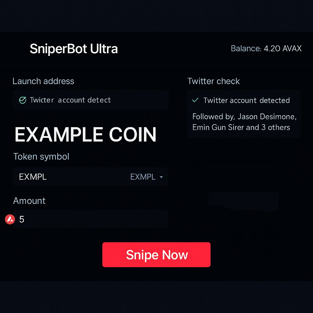 snprbot's tweet image. sniperbot ultra automatically detects if a coin is launched by reputable members of the community

our comprehensive list of core avax and arena members is compared with who follows the deployer's X account, allowing you to rest easy knowing your money is going to real builders