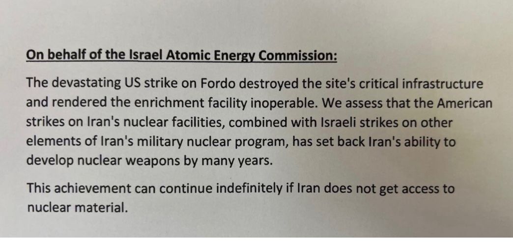 🚨 Breaking: Israel officially confirms that Fordow site was destroyed, exactly as Trump claimed