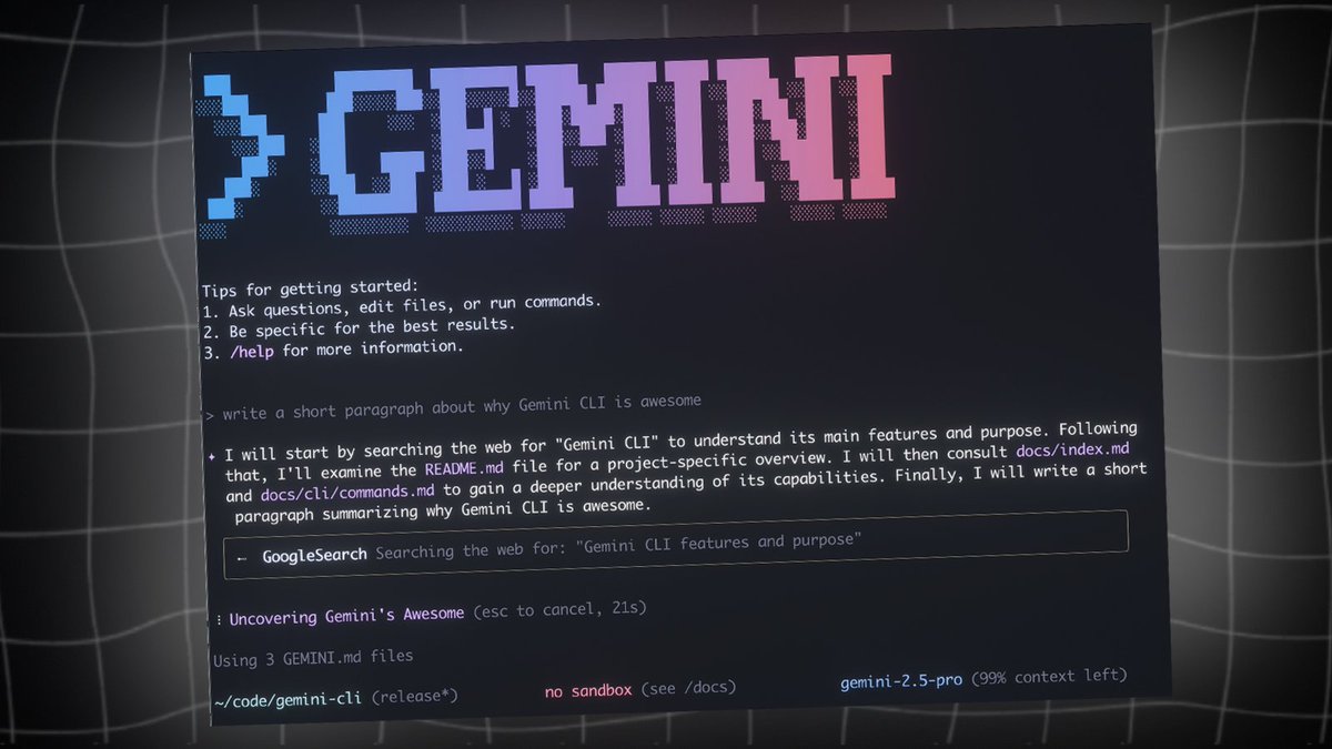 max9200026's tweet image. Ça y est, Claude Code a un concurrent .. Un agent de code signé Google. Allez le tester, 1 000 requêtes gratuites par jour avec Gemini 2.5 Pro.
