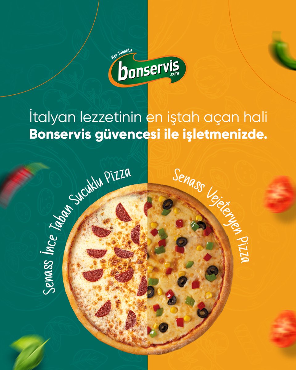 BonservisCom's tweet photo. İtalyan tarzı Senaspizzalar pratik sunumu, enfes lezzeti ve bonservis güvencesi ile işletmenizde!
 
Sucukludan vejetaryene, menünüze yakışan çeşitler şimdi https://t.co/8hR0fsYm2K’da! 🍕
 
#Bonservis #HerTabakta #HerBardakta #Senas https://t.co/PzImYBSc3c