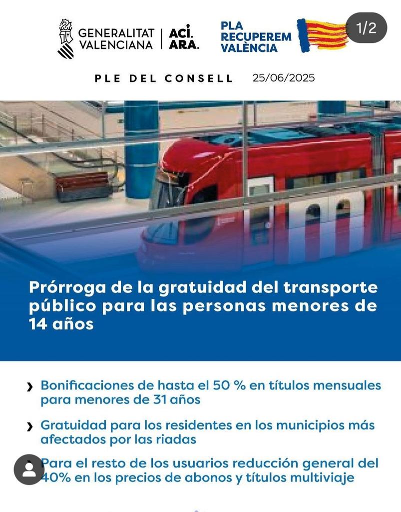 Mazón y su troupe viven en la mentira. La gratuidad en el transporte de los menores de 15 años la financia el Ministerio de Transportes. Les encanta mentir. En Twitter, en Instagram... Os dejo la mentira y la verdad: el enlace para realizar la solicitud
codigoviajero.transportes.gob.es