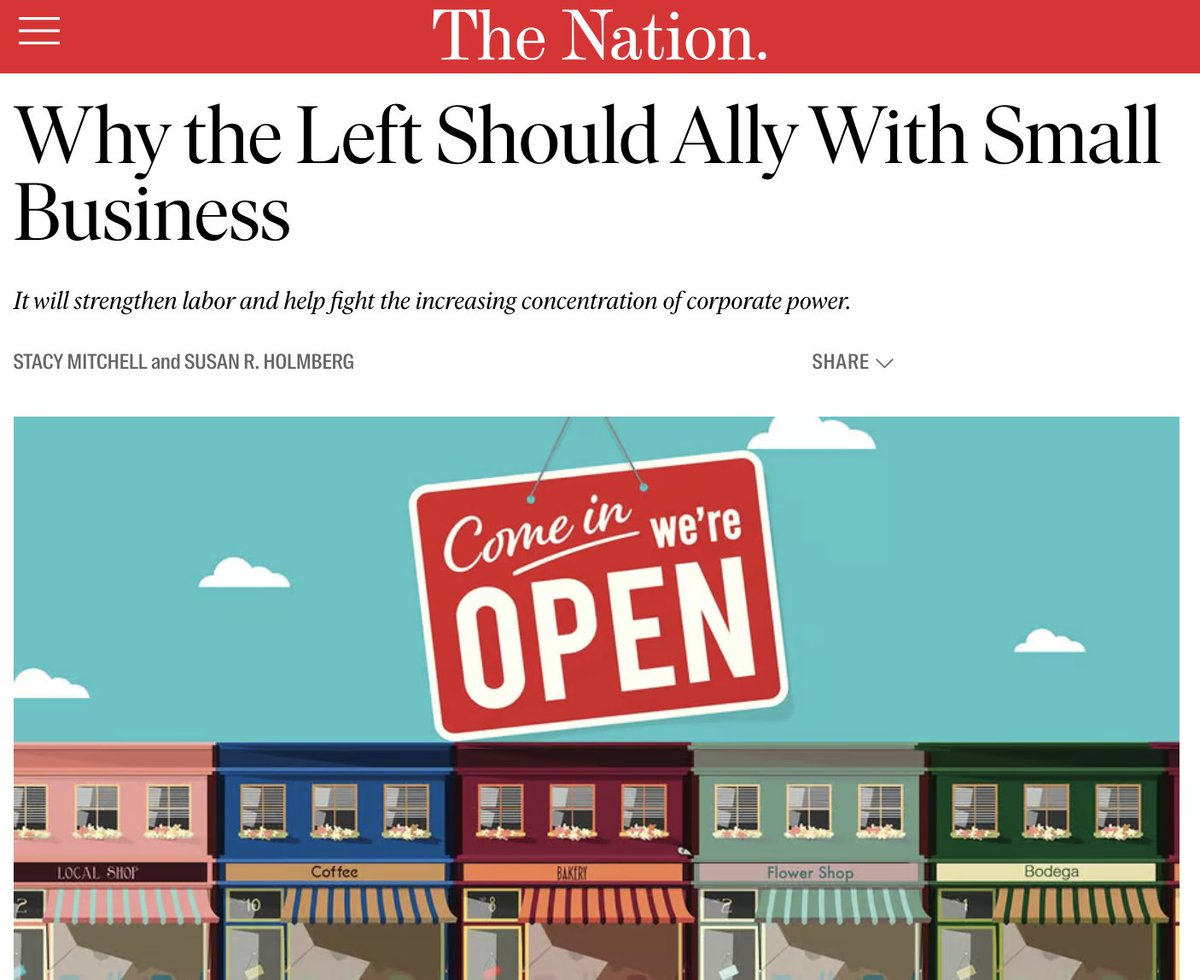 Stacy Mitchell (@stacyfmitchell) on Twitter photo With many people talking about how <a href="/ZohranKMamdani/">Zohran Kwame Mamdani</a> embraced small businesses as a crucial & obvious part of a progressive coalition of working people, I wanted to re-up this piece from a few years ago: With many people talking about how <a href="/ZohranKMamdani/">Zohran Kwame Mamdani</a> embraced small businesses as a crucial & obvious part of a progressive coalition of working people, I wanted to re-up this piece from a few years ago: