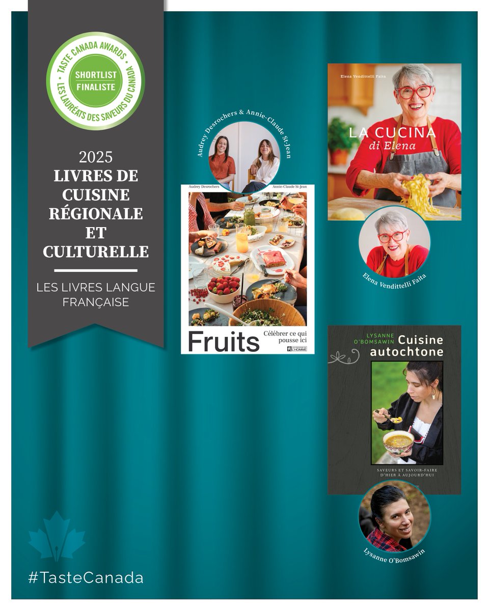 Taste Canada🇨🇦 (@tastecanada) on Twitter photo Présentation des finalistes des Prix Saveurs du Canada 2025 dans la catégorie Livres de cuisine régionale et culturelle, catégorie langue française! <a href="/Editions_Homme/">Les Éditions de l'Homme</a> <a href="/elenafaita/">Elena Faita</a>
🔗 Pour voir la liste complète, visitez: l8r.it/W2P5
#TasteCanada
Présentation des finalistes des Prix Saveurs du Canada 2025 dans la catégorie Livres de cuisine régionale et culturelle, catégorie langue française! <a href="/Editions_Homme/">Les Éditions de l'Homme</a> <a href="/elenafaita/">Elena Faita</a>
🔗 Pour voir la liste complète, visitez: l8r.it/W2P5
#TasteCanada
