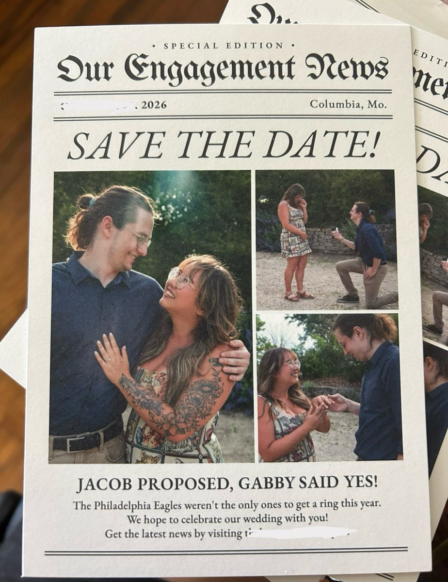 The <a href="/Eagles/">Philadelphia Eagles</a> winning the Super Bowl the same year I got engaged really set me up perfectly to make this joke for my save the date cards to send to my KC native fiance's family, hehe.