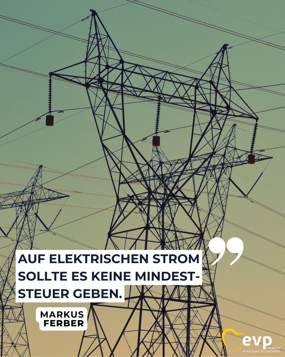 Markus Ferber (@markusferber) on Twitter photo Der Verkehrsausschuss <a href="/EP_Transport/">TRAN Committee Press</a> bekräftigt: Keine Mindeststeuer auf Strom! Strom muss fair besteuert werden, um Fortschritt auch auf den Straßen zu ermöglichen. Technologieneutralität schafft fairen Wettbewerb und bringt uns näher an das EU-Dekarbonisierungsziel. Der Verkehrsausschuss <a href="/EP_Transport/">TRAN Committee Press</a> bekräftigt: Keine Mindeststeuer auf Strom! Strom muss fair besteuert werden, um Fortschritt auch auf den Straßen zu ermöglichen. Technologieneutralität schafft fairen Wettbewerb und bringt uns näher an das EU-Dekarbonisierungsziel.