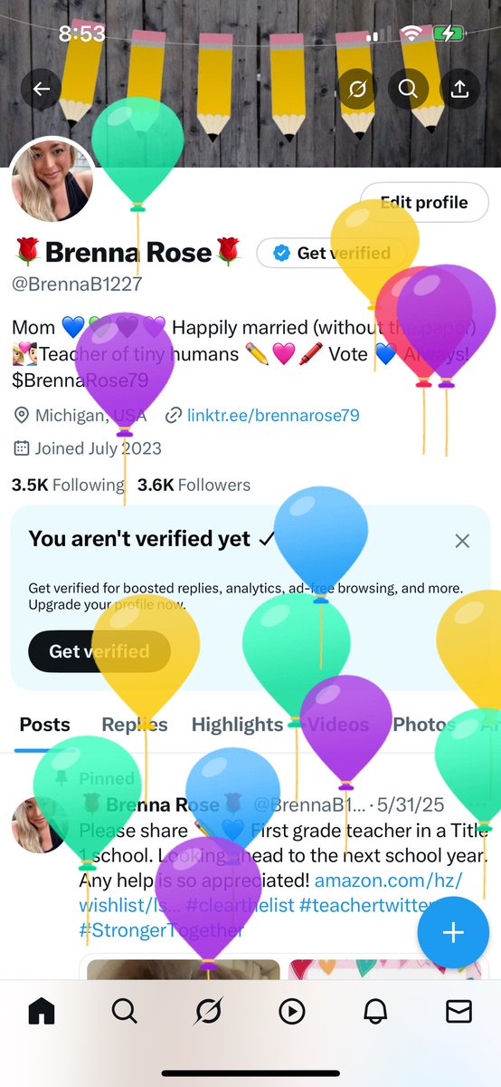 I got my birthday balloons today! 🎈46th time around the sun and plan on spending the day relaxing. If you can, please check out my classroom wishlist, any help towards my littles will make this birthday amazing! amazon.com/hz/wishlist/ls…