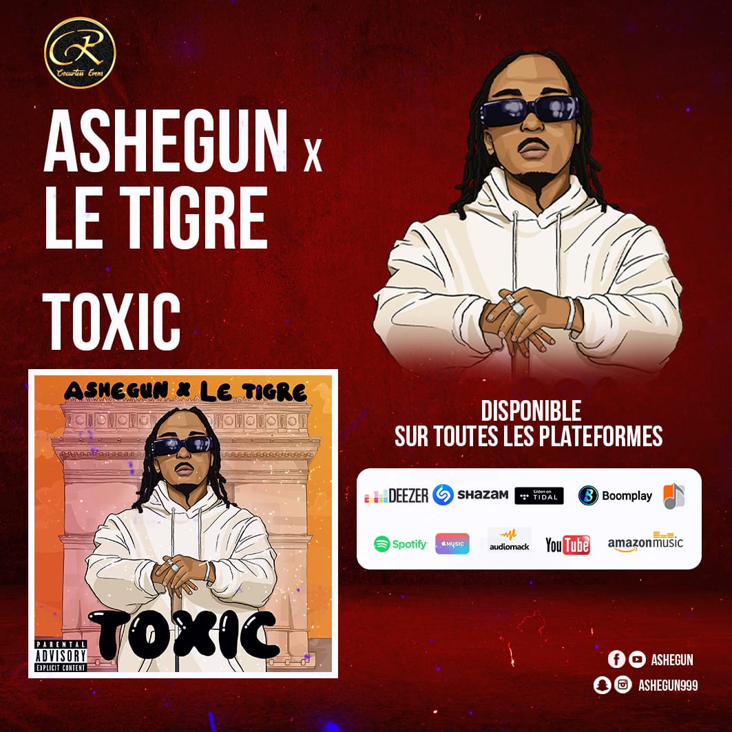 Ashegun999's tweet photo. TOXIC feat @Tiger Hood
🎧 Disponible sur toutes les plateformes de streaming

#Toxiclove #shatta #DancehallFr 💬 #CaribbeanVibes #UrbanCaribbean #ToxicBoy #GoEasy #UrbanHeat #TikTokMusic #NouvoSon #Paris 
 https://t.co/73wI0xkkc5 🔗 https://t.co/ui06xnf75Z