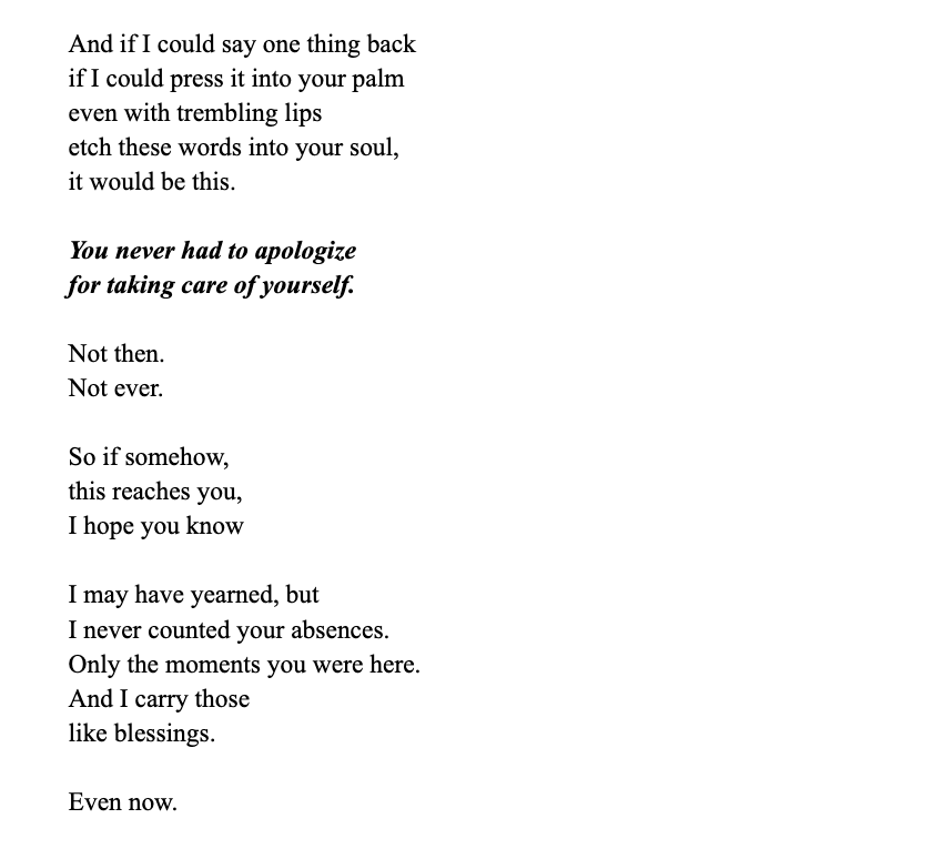 you never had to stream to be loved 💻
even just trying, even just breathing was enough.