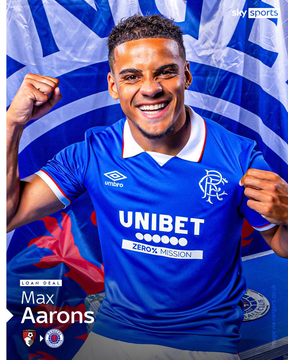 Rangers have announced the signing of Max Aarons from AFC Bournemouth on a season-long loan ✅