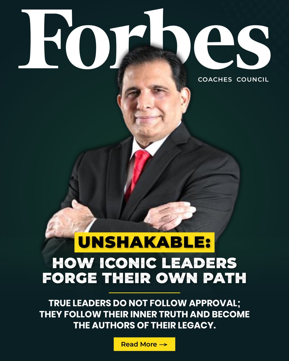 “Unshakable: How Iconic Leaders Forge Their Own Path”

In my latest Forbes article, I explore how authentic leaders rise by silencing the noise and trusting their inner voice.

Read it. Reflect on it. Lead with it.
forbes.com/councils/forbe…