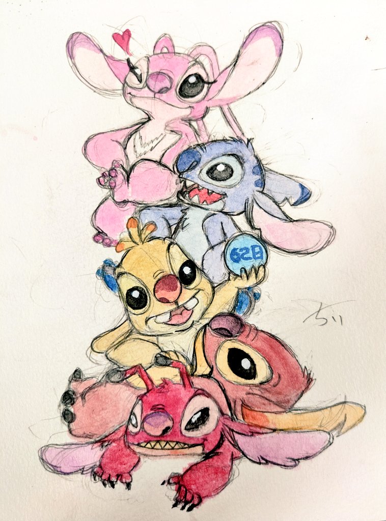 スティッチといとこたち🌺 #ディズニー #スティッチ #リロアンド