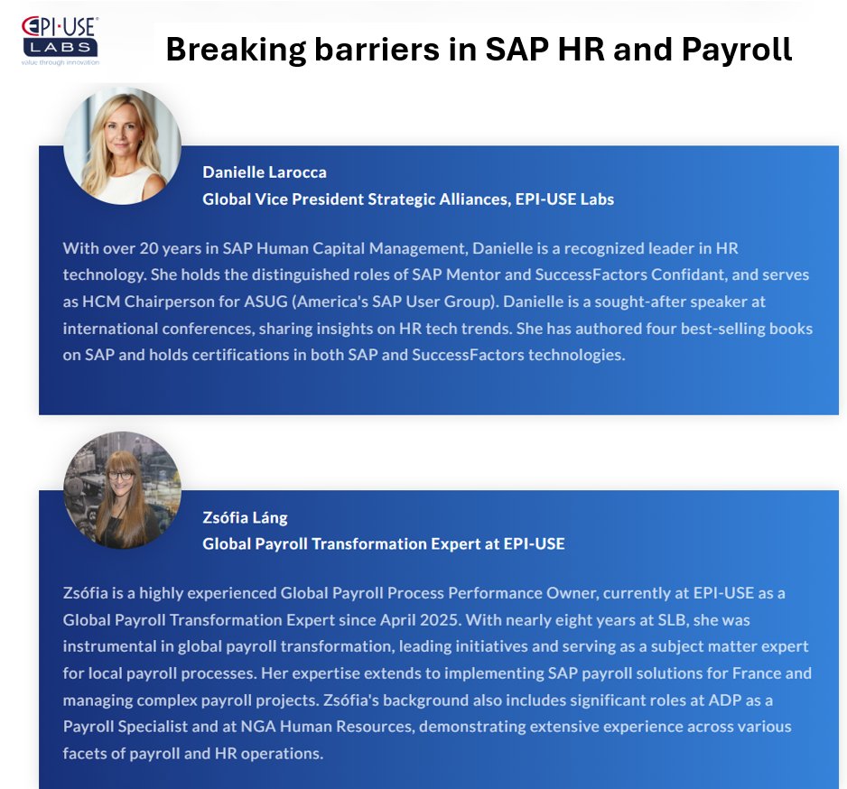 Is this the end of #HR and #Payroll as we know it? Or just the beginning of something smarter?

📅 Join me and Global Payroll Expert Zsófia Láng on Wednesday, July 2 at 9:00am EST for a real conversation. 
🔗 Register here: epiuselabs.com/webinar-regist…