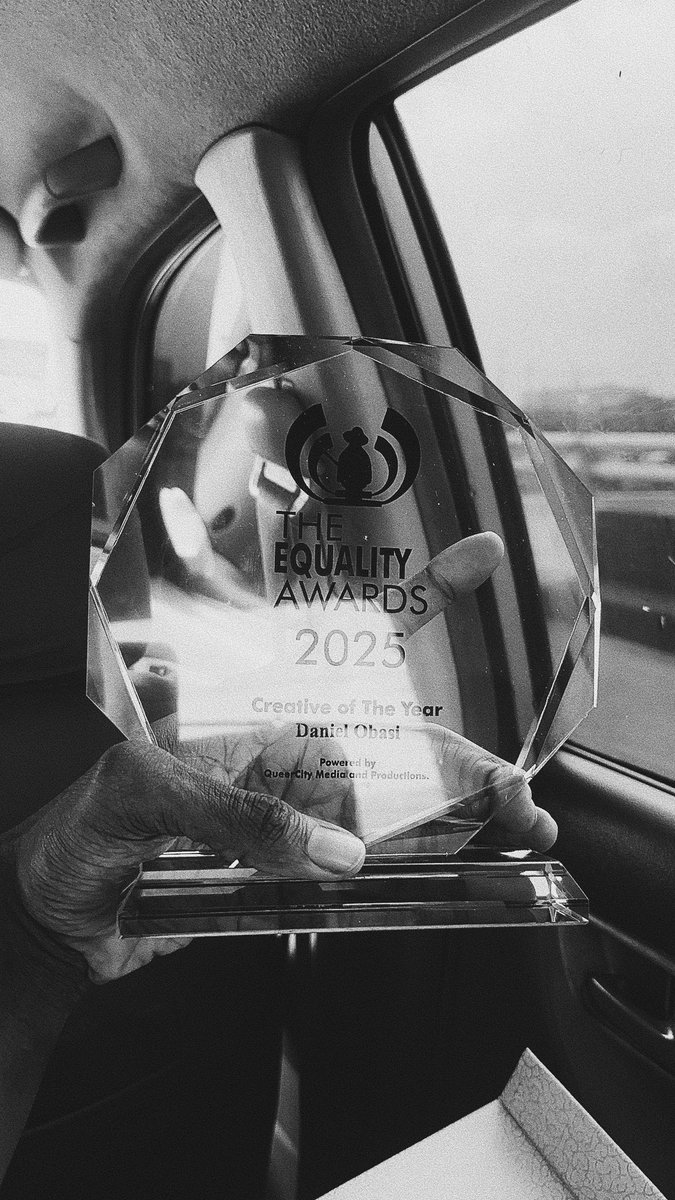 DANIEL OBASI (@iamdanielobasi) on Twitter photo Thank you <a href="/PrideInLagos/">Queercity Media and Productions</a> for the recognition as Creative of the year 🌹🙏🏾 Thank you <a href="/PrideInLagos/">Queercity Media and Productions</a> for the recognition as Creative of the year 🌹🙏🏾