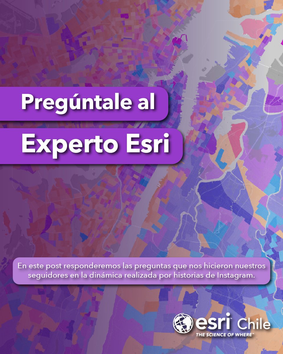 ESRIChile's tweet image. En este post respondemos las preguntas que nos hicieron nuestros seguidores por Instagram😉
Si tienes cualquier otra consulta, no dudes comentarla o escribirnos para resolver tus dudas🤗
Enlace pregunta N°1👉 f.mtr.cool/aqayanarlj
Enlace pregunta N°2👉 f.mtr.cool/cbgjlpeirg