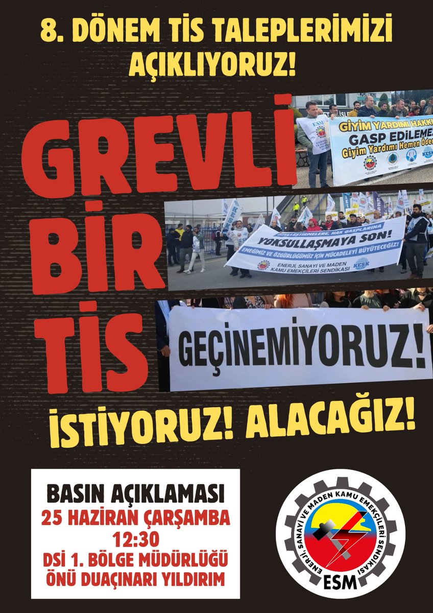 BursatarM's tweet image. İnsanca bir yaşam, İnsanca yaşanacak bir ücret, haklarımız, taleplerimiz ve geleceğimiz için Satış Sözleşmesi Değil Grevli Toplu Sözleşme İstiyoruz!! Bugün DSİ 1. Bölge Müdürlüğü önünde basın açıklamasına katıldık. @KESK1995 @TARIM_ORKAM_SEN