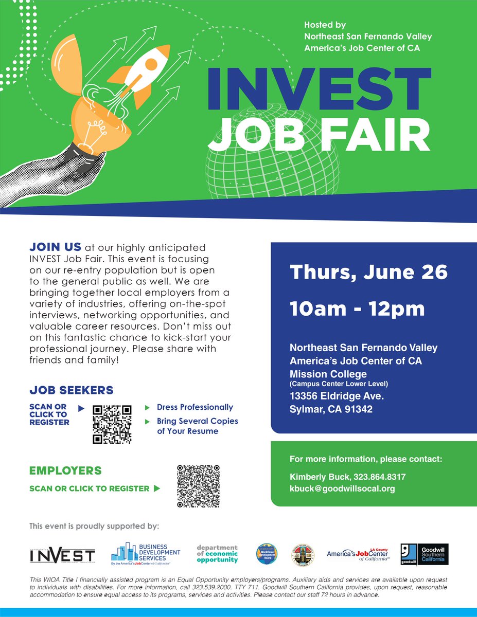 LA County Child Support Services (@cssdla) on Twitter photo Join @cssdla at the Invest Job Fair tomorrow, June 26th at <a href="/lamcofficial/">Los Angeles Mission College</a> in Sylmar from 10 AM – 12 PM. Connect with an onsite #childsupport specialist and obtain resources and opportunities to help you thrive! #Reentry #SanFernandoValley #Sylmar Join @cssdla at the Invest Job Fair tomorrow, June 26th at <a href="/lamcofficial/">Los Angeles Mission College</a> in Sylmar from 10 AM – 12 PM. Connect with an onsite #childsupport specialist and obtain resources and opportunities to help you thrive! #Reentry #SanFernandoValley #Sylmar