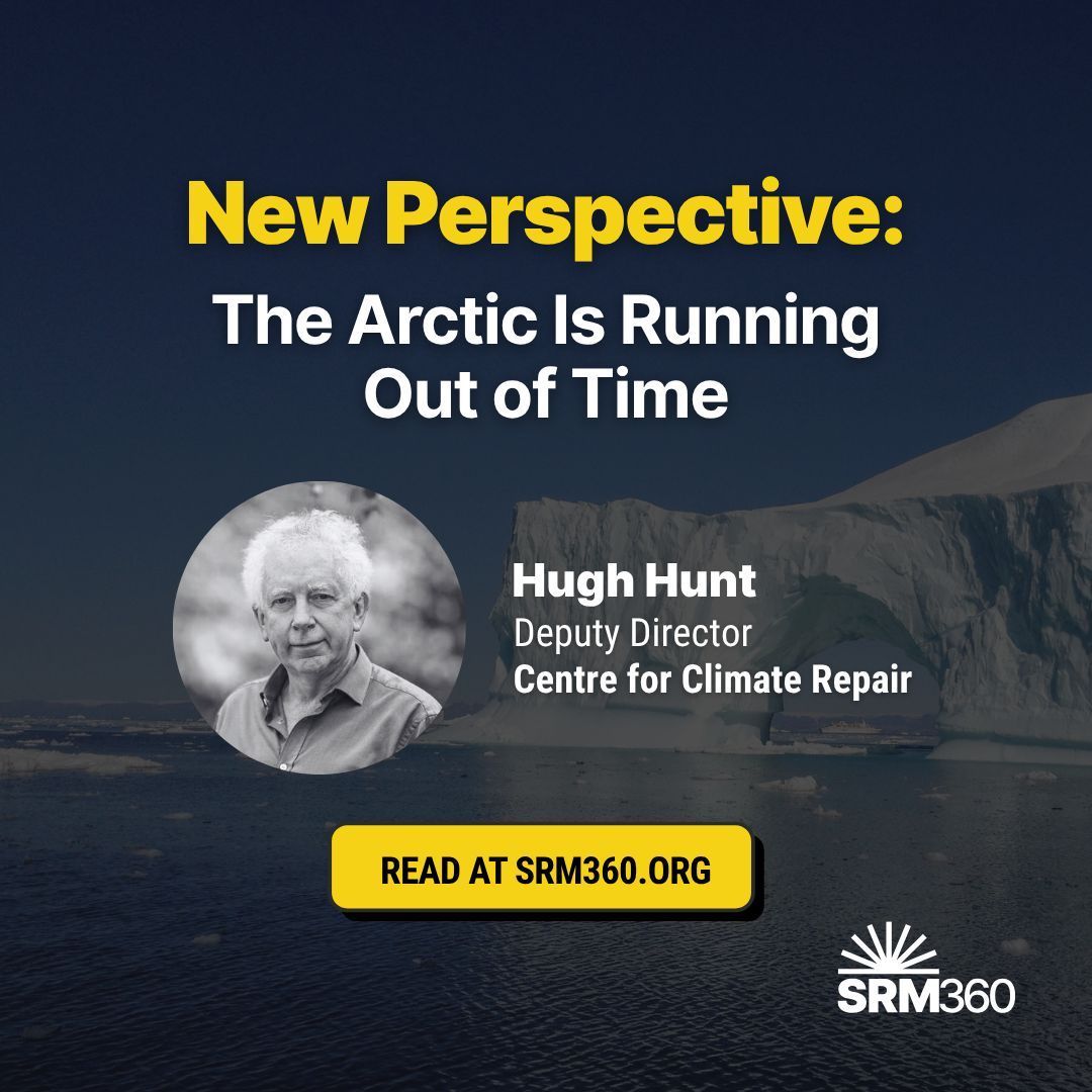 “The Arctic isn’t waiting.”

In a new piece ahead of #ArcticRepair2025, <a href="/hughhunt/">Hugh Hunt</a> argues for expanding SRM research to help protect a rapidly warming Arctic.

Read the perspective: buff.ly/YvfHp2B

#SolarGeoengineering