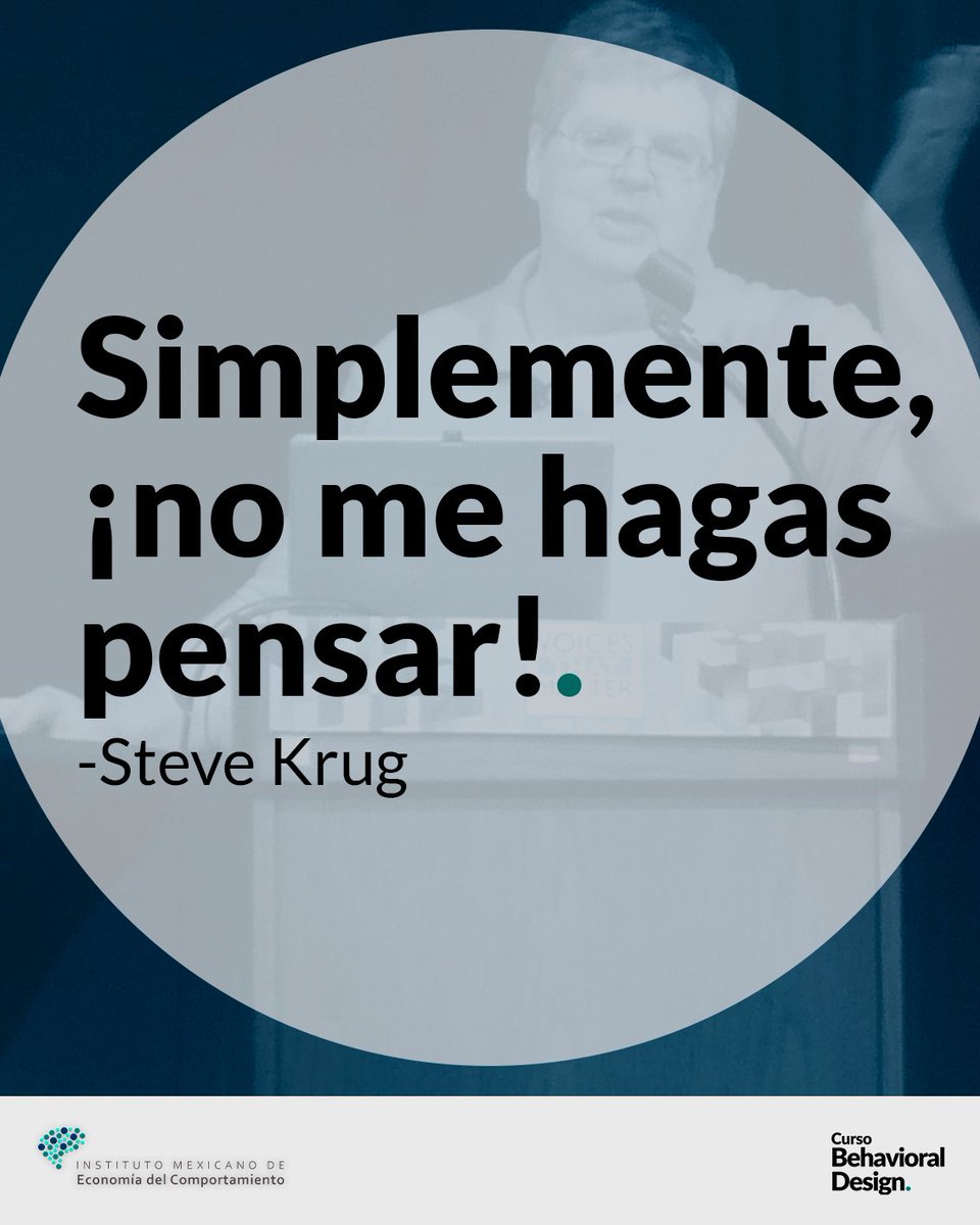 ecomportamiento's tweet image. 🖥️🧠 Steve Krug es una de las figuras más influyentes en el mundo de la usabilidad web.

💬 Krug nos recuerda que el buen diseño no debería hacerte pensar demasiado: si algo no se entiende de inmediato, probablemente necesita un rediseño.

#SteveKrug #BehavioralDesign